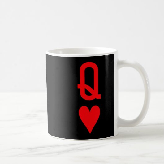 Queen Of Hearts King Of Heart Couple Matching Wome コーヒーマグカップ (右)