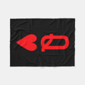 Queen Of Hearts King Of Heart Couple Matching Wome フリースブランケット (正面(横))