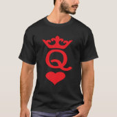Queen Of Hearts Matching Couple Saint Valentine's  Tシャツ (正面)
