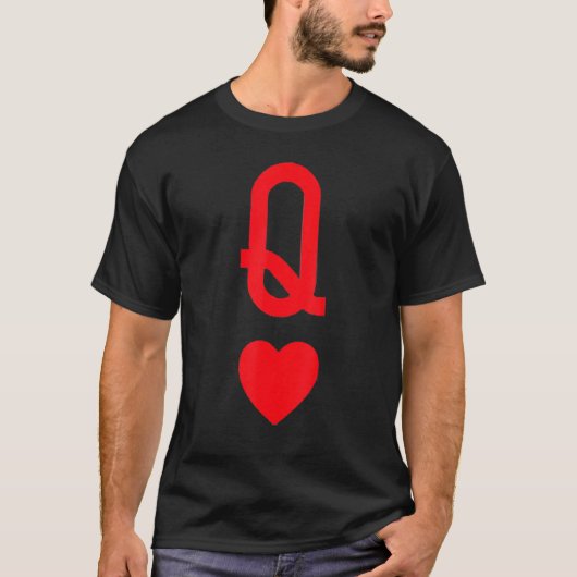 Queen of Hearts Matching Couple Saint Valentine's  Tシャツ (正面)