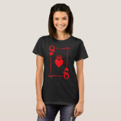 Queen of Hearts Matching Couple Saint Valentine's  Tシャツ (正面フル)