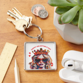 Queen of Hearts Pop Art Spiral Notebook キーホルダー