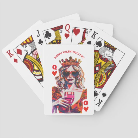 Queen of Hearts Pop Art Spiral Notebook トランプ (裏面)