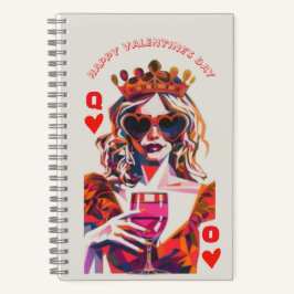 Queen of Hearts Pop Art Spiral Notebook ノートブック