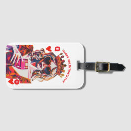 Queen of Hearts Pop Art Spiral Notebook ラゲッジタグ