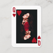 Queen of Hearts Red Photo Business Hairdresser 紹介カード (正面)