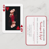 Queen of Hearts Red Photo Business Hairdresser 紹介カード (正面/裏面)