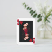 Queen of Hearts Red Photo Business Hairdresser 紹介カード (スタンド正面)