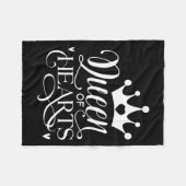 Queen Of Hearts Strong Woman Valentines Day _1  フリースブランケット (正面(横))