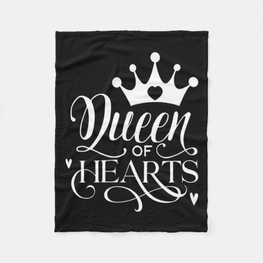 Queen Of Hearts Strong Woman Valentines Day _1  フリースブランケット (正面)