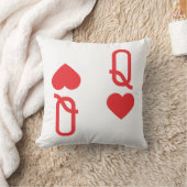 Queen of Hearts Throw Pillow クッション (ブランケット)