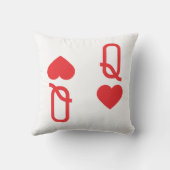 Queen of Hearts Throw Pillow クッション (裏面)