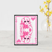 Queen Of Hearts Valentines Day  カード (黄色い花)