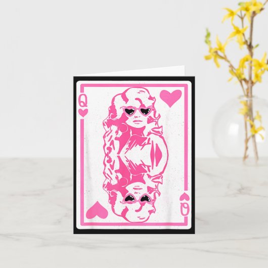 Queen Of Hearts Valentines Day  カード (黄色い花)