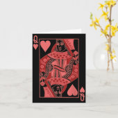 Queen Of Hearts Valentines Day Cool V-day Couple M カード (黄色い花)