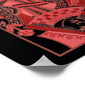 Queen Of Hearts Valentines Day Cool V-day Couple M ポスター (角)