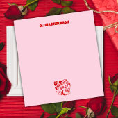 Queen of Hearts Valentines Day Personalized Name ノートパッド