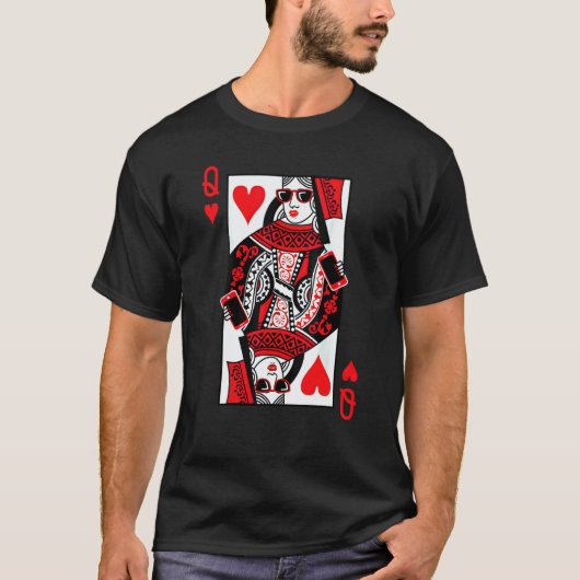 Queen Of Hearts Valentines Matching Couples Valent Tシャツ (正面)