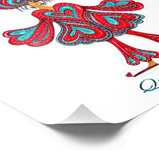 Queen of Hearts wall decor フォトプリント (角)