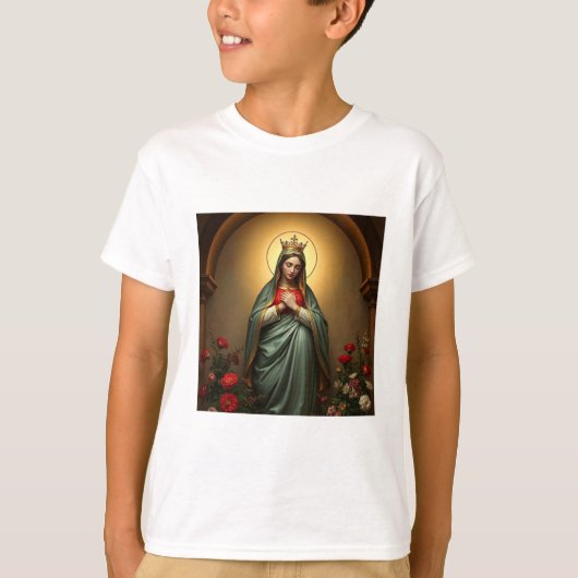 Queen of Heaven Catholic Kid's Tee Shirt Tシャツ (正面)