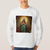 Queen of Heaven Catholic Men's Long Sleeve Tee Tシャツ (正面)