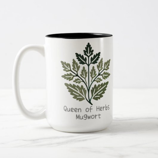 Queen of Herbs Mugwort3 ツートーンマグカップ (左)