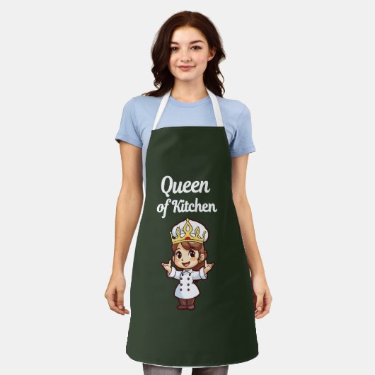 Queen of Kitchen エプロン (着用した状態)