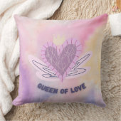 Queen of Love装飾枕 – ハート&クラウンデ クッション (ブランケット)