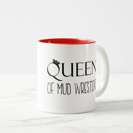 「QUEEN of Mudレスリング」 ツートーンマグカップ (正面右)