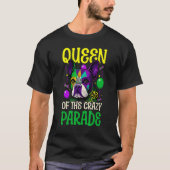 Queen Of Parade Design Mardi Gras Bulldog Tシャツ (正面)