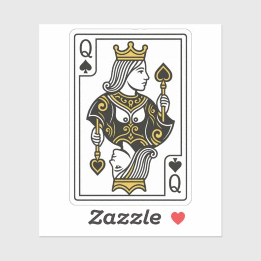 Queen of Spades — Black & Gold シール (シート)