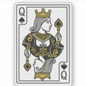 Queen of Spades — Black & Gold シール (正面)