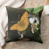 Queen of Spain fritillary Butterfly Throw Pillow クッション (ブランケット)