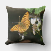 Queen of Spain fritillary Butterfly Throw Pillow クッション (正面)