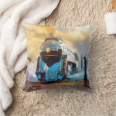 Queen of Steam J 611 Norfolk & Western Steam Train クッション (ブランケット)