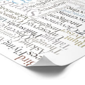 Queen of Swords Rider-Waiteタロットカードキーワード ポスター (角)