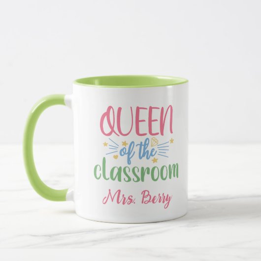 Queen of the Classroom先生名前の追加 マグカップ (左)