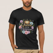 Queen of the Classroom Floral Crown Design Tシャツ (正面)