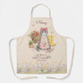 Queen Of The Garden Personalized Cute Cat Apron  エプロン (正面)