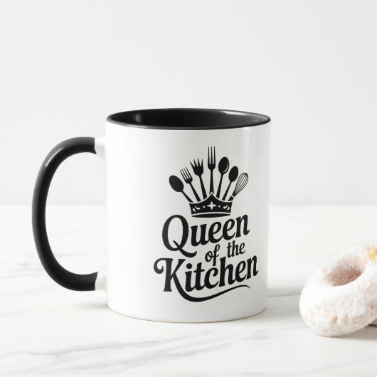 Queen of the kitchen  マグカップ (ドーナツ)