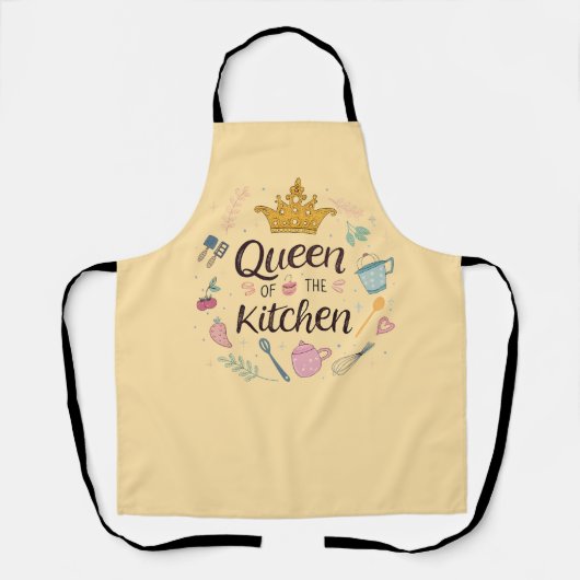 Queen of the Kitchen Charming Design エプロン (正面)