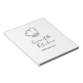 Queen of the kitchen chef cooking add name crown  ノートパッド (アングル)