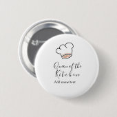 Queen of the kitchen chef cooking add name crown 缶バッジ (正面&裏面)
