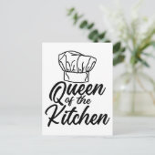 Queen Of The Kitchen Cooking Lover Funny Chef ポストカード (スタンド正面)