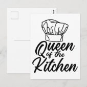 Queen Of The Kitchen Cooking Lover Funny Chef ポストカード (正面/裏面)