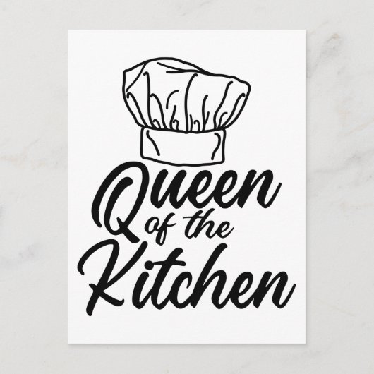 Queen Of The Kitchen Cooking Lover Funny Chef ポストカード (正面)