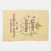 Queen of the Kitchen Custom Name Design キッチンタオル (横)