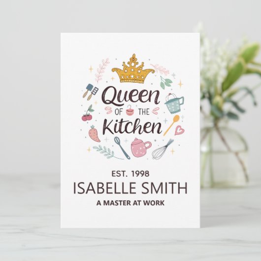 Queen of the Kitchen Custom Name Design シーズンカード (スタンド正面)