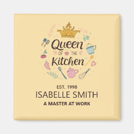 Queen of the Kitchen Custom Name Design マグネット