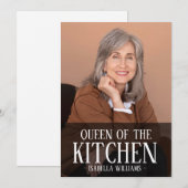 Queen of the Kitchen Editable Photo Name Design シーズンカード (正面/裏面)